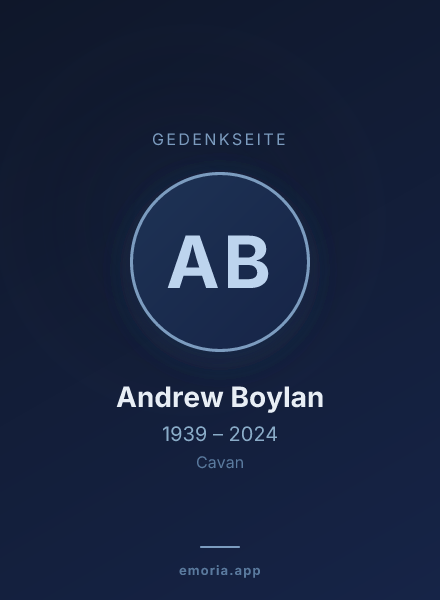 Gedenkportrait von Andrew Boylan
