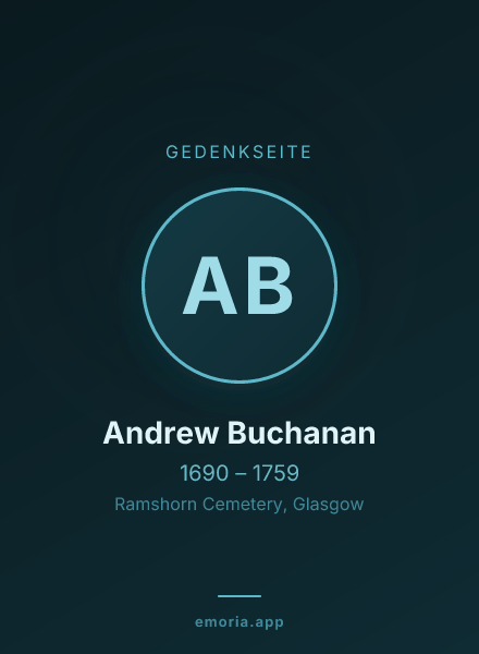 Gedenkportrait von Andrew Buchanan