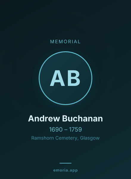 Memorial portrait of Andrew Buchanan