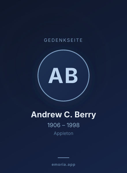 Gedenkportrait von Andrew C. Berry
