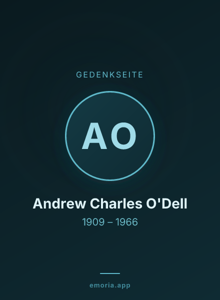 Gedenkportrait von Andrew Charles O'Dell