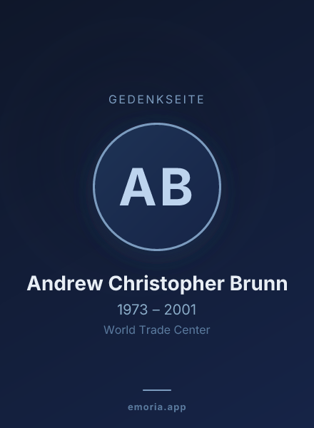 Gedenkportrait von Andrew Christopher Brunn