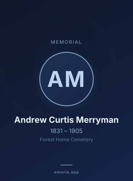 Memorial portrait of Andrew Curtis Merryman