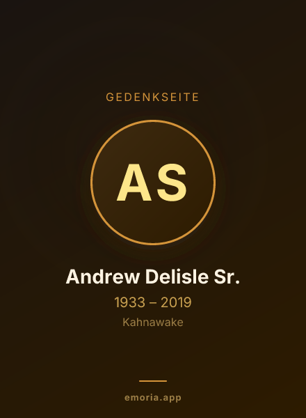Gedenkportrait von Andrew Delisle Sr.