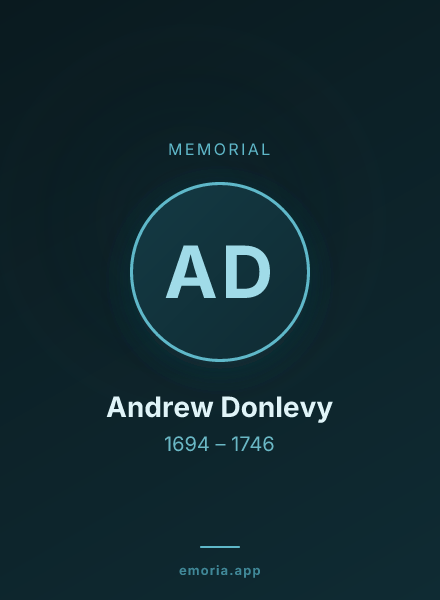 Memorial portrait of Andrew Donlevy