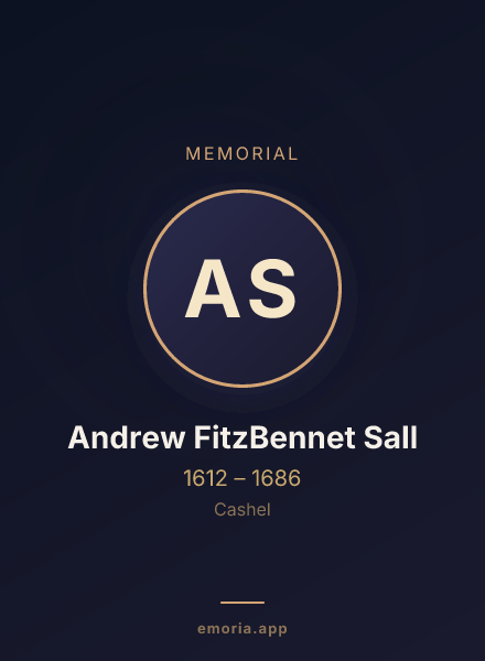 Memorial portrait of Andrew FitzBennet Sall