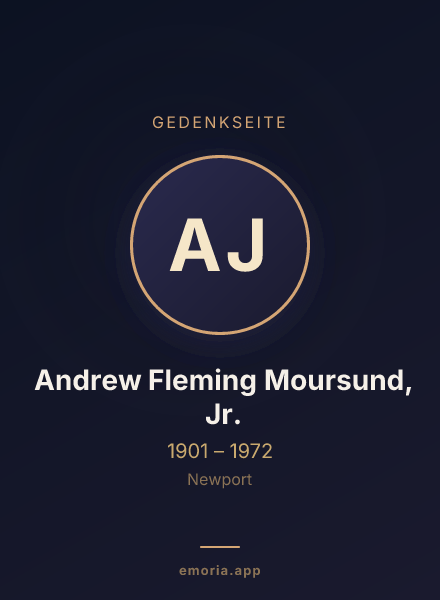 Gedenkportrait von Andrew Fleming Moursund, Jr.