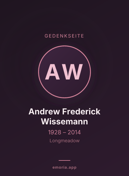Gedenkportrait von Andrew Frederick Wissemann