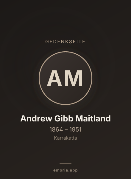 Gedenkportrait von Andrew Gibb Maitland