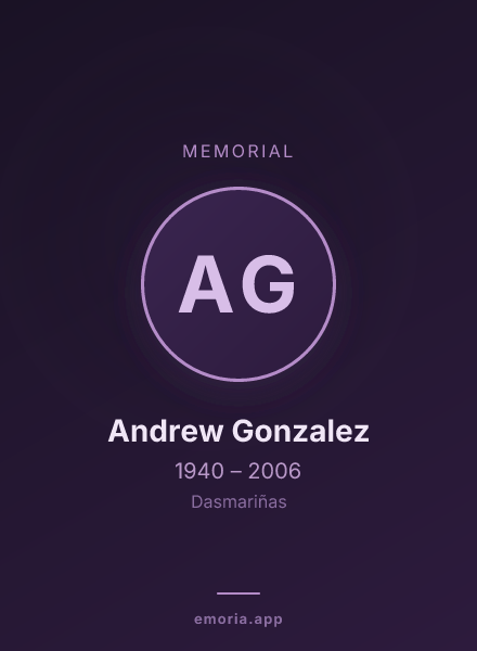 Memorial portrait of Andrew Gonzalez