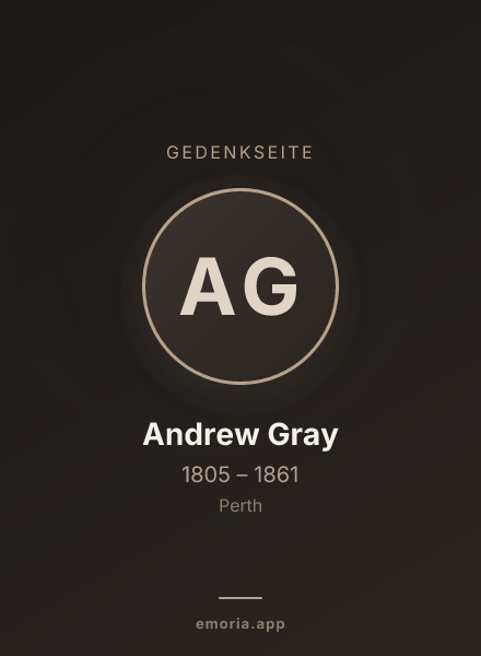Gedenkportrait von Andrew Gray