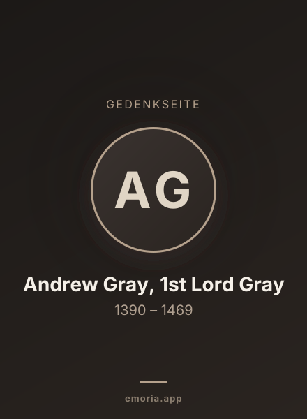 Gedenkportrait von Andrew Gray, 1st Lord Gray