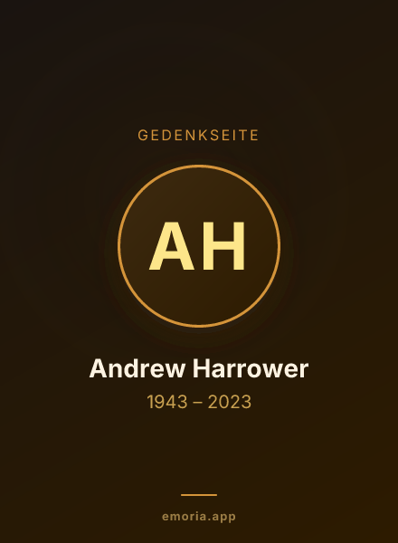Gedenkportrait von Andrew Harrower