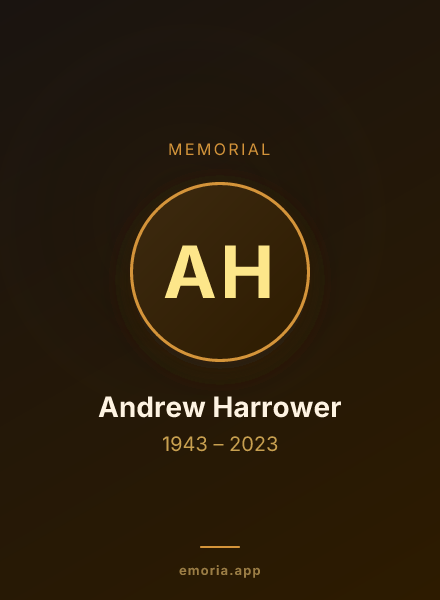 Memorial portrait of Andrew Harrower