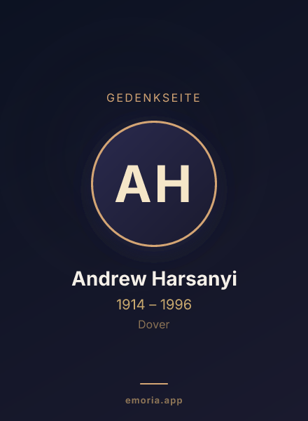 Gedenkportrait von Andrew Harsanyi