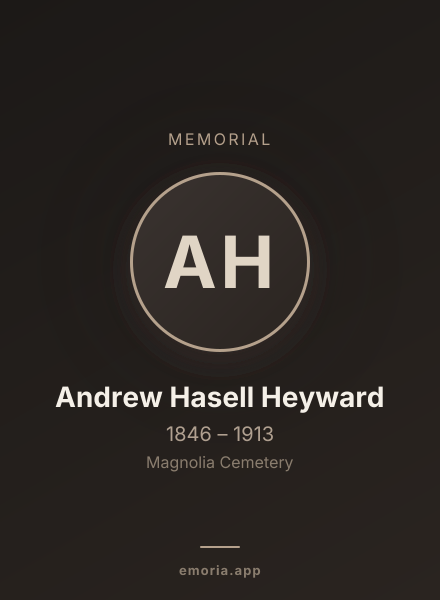 Memorial portrait of Andrew Hasell Heyward