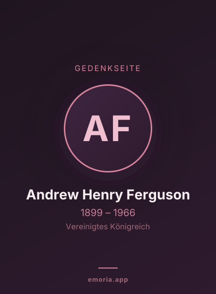Gedenkportrait von Andrew Henry Ferguson