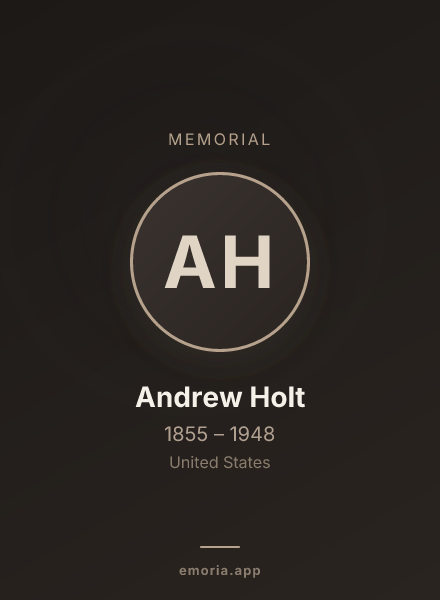Memorial portrait of Andrew Holt