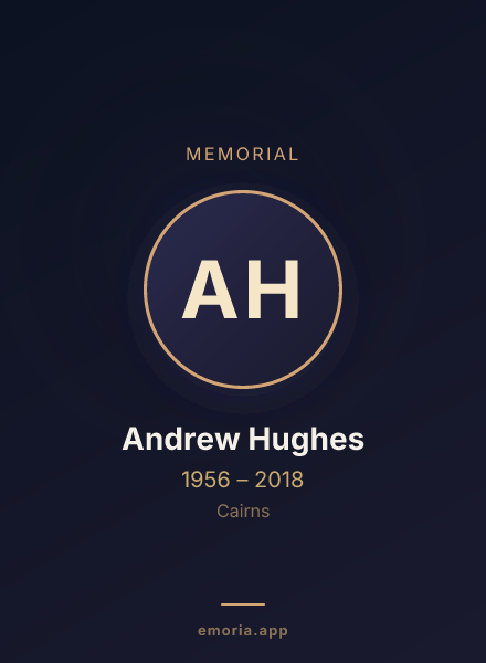 Memorial portrait of Andrew Hughes