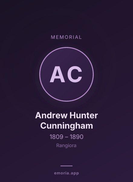 Memorial portrait of Andrew Hunter Cunningham