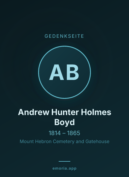 Gedenkportrait von Andrew Hunter Holmes Boyd