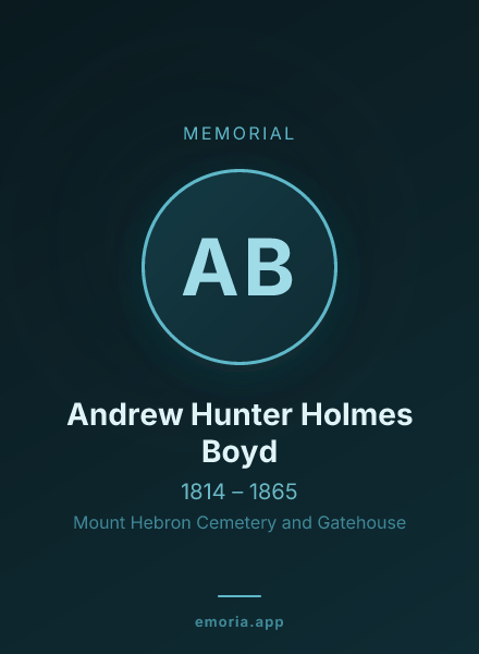 Memorial portrait of Andrew Hunter Holmes Boyd