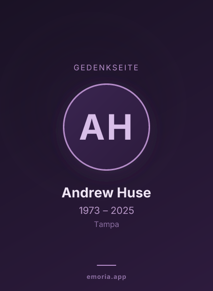 Gedenkportrait von Andrew Huse