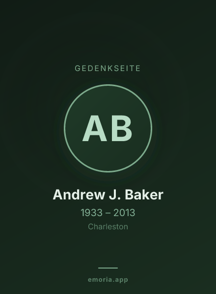 Gedenkportrait von Andrew J. Baker