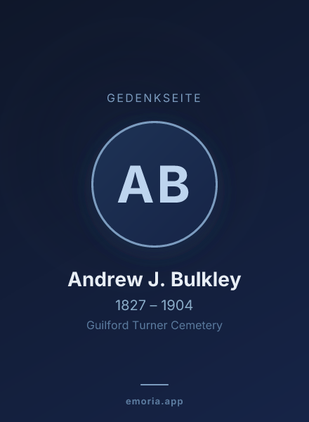 Gedenkportrait von Andrew J. Bulkley