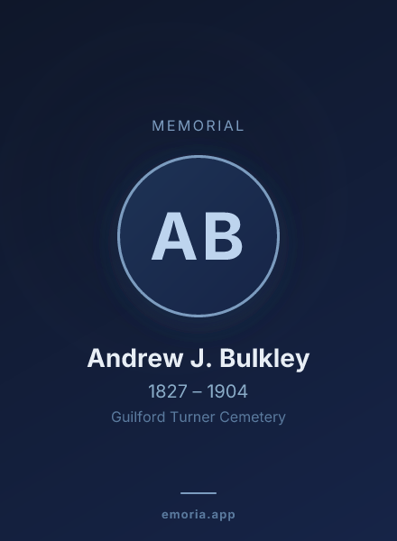 Memorial portrait of Andrew J. Bulkley
