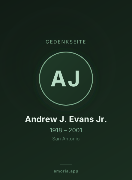 Gedenkportrait von Andrew J. Evans Jr.