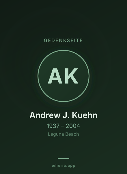 Gedenkportrait von Andrew J. Kuehn