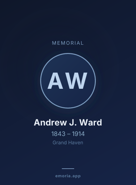 Memorial portrait of Andrew J. Ward