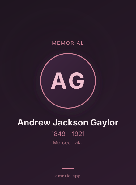 Memorial portrait of Andrew Jackson Gaylor