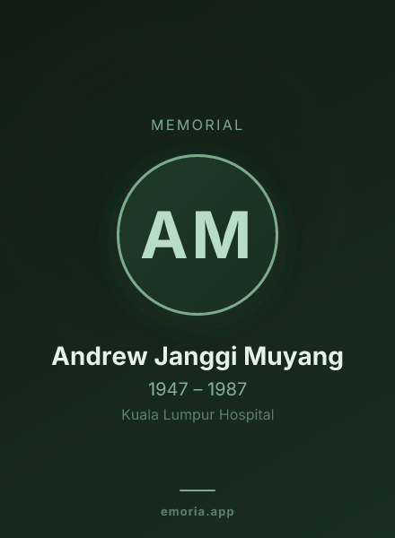 Memorial portrait of Andrew Janggi Muyang