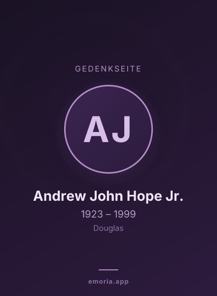 Gedenkportrait von Andrew John Hope Jr.