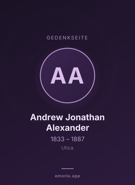 Gedenkportrait von Andrew Jonathan Alexander