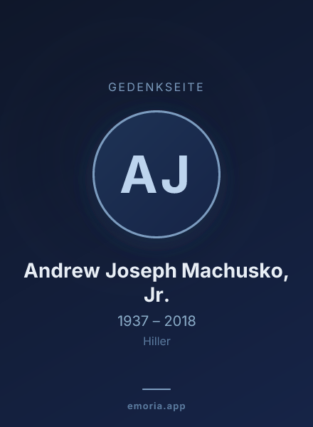 Gedenkportrait von Andrew Joseph Machusko, Jr.