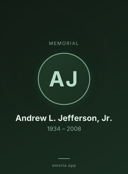 Memorial portrait of Andrew L. Jefferson, Jr.
