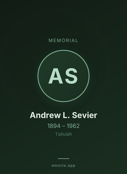 Memorial portrait of Andrew L. Sevier