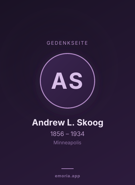 Gedenkportrait von Andrew L. Skoog