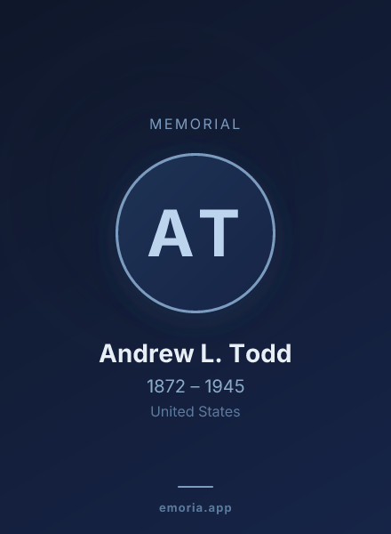 Memorial portrait of Andrew L. Todd