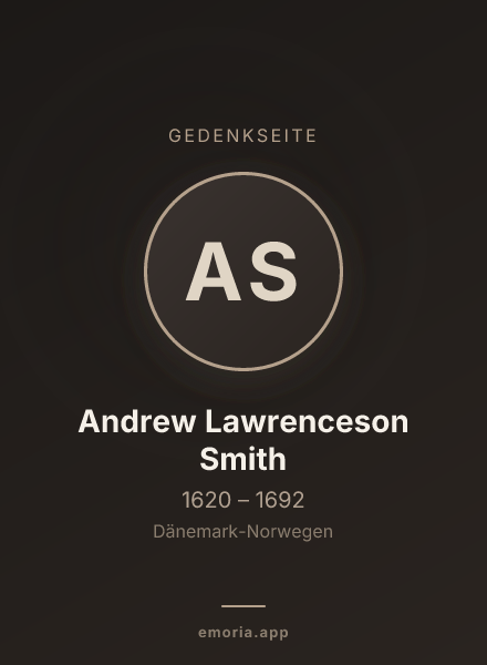 Gedenkportrait von Andrew Lawrenceson Smith