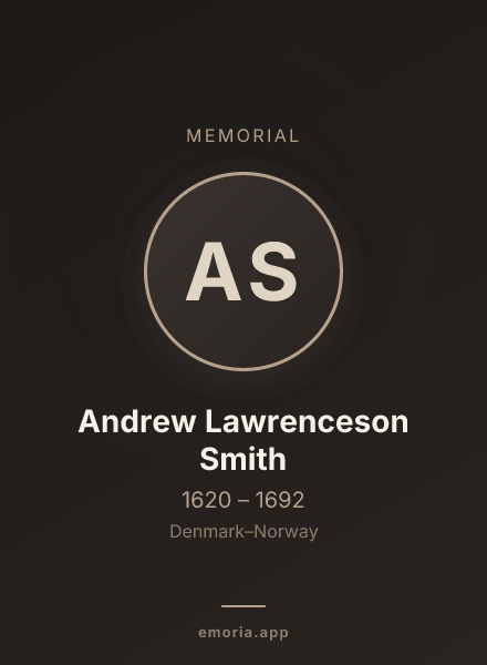 Memorial portrait of Andrew Lawrenceson Smith