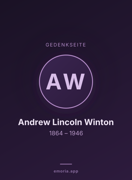 Gedenkportrait von Andrew Lincoln Winton