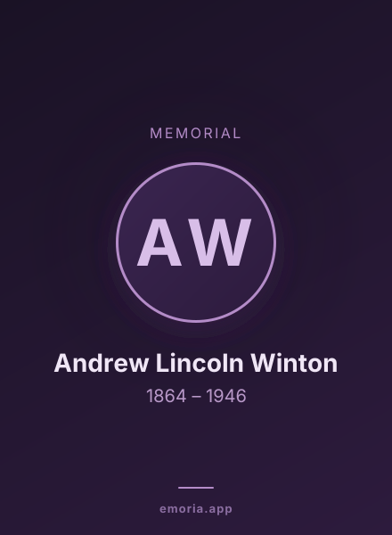 Memorial portrait of Andrew Lincoln Winton