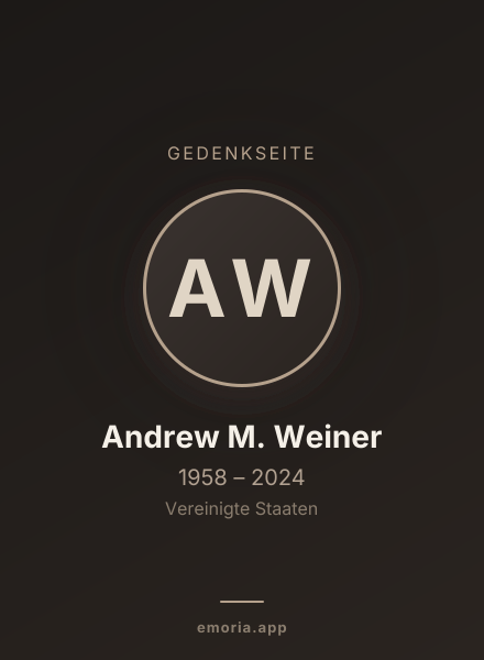 Gedenkportrait von Andrew M. Weiner