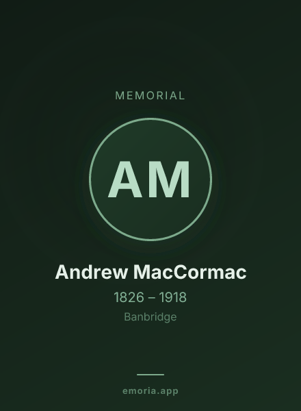 Memorial portrait of Andrew MacCormac