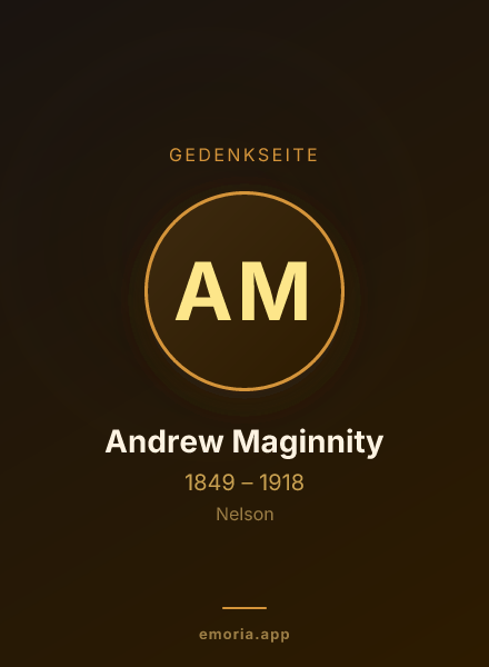 Gedenkportrait von Andrew Maginnity