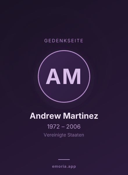 Gedenkportrait von Andrew Martinez